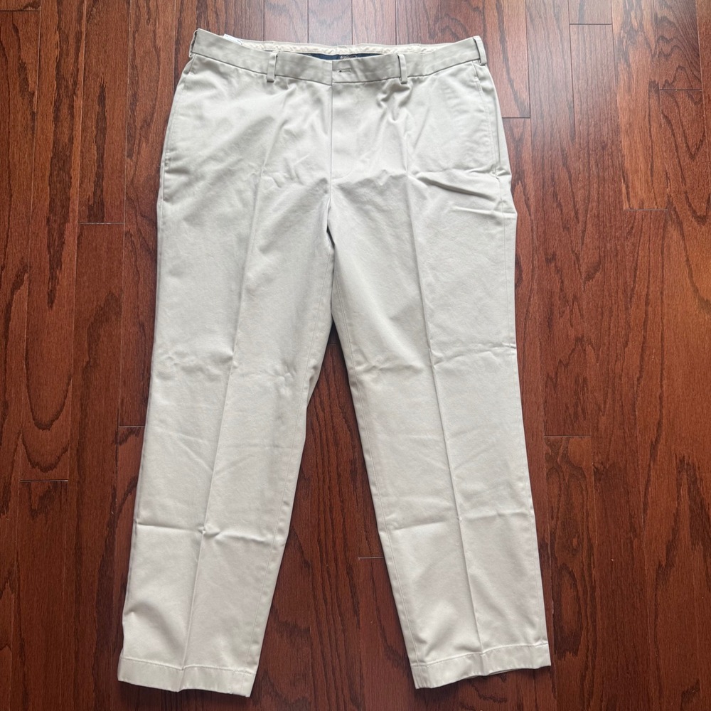 Brooks Brothers Advantage Chino Clark Pants Mens 40x30 Khaki Stone Cotton